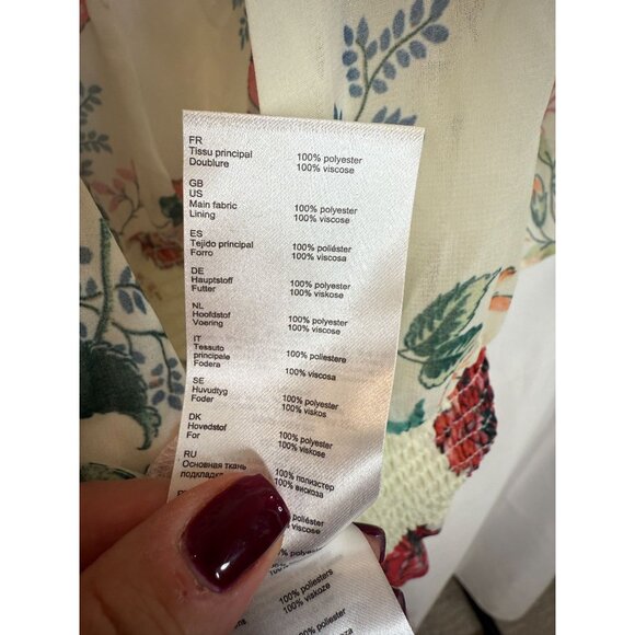 Maje Rachelle Asymmetric Floral-Print Maxi Dress NWT - Size S - Picture 4 of 5